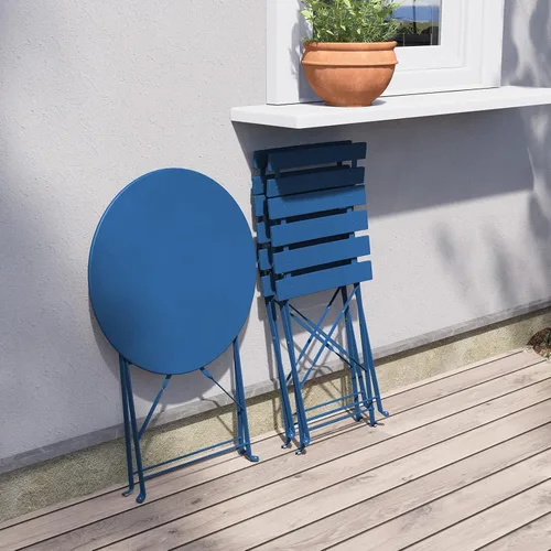 Miniatura 3 de Grand Patio Juego de Bistró de Patio con Marco Premium, Juegos de Muebles de Patio Plegables para Exteriores, Juego de Patio de 3 Piezas con Mesa
