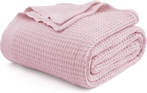 Miniatura 21 de Bedsure Gentlesoft - Manta de 100 % algodón, tamaño Twin XL, para dormitorio universitario, transpirable y suave, manta Twin de tejido waffle