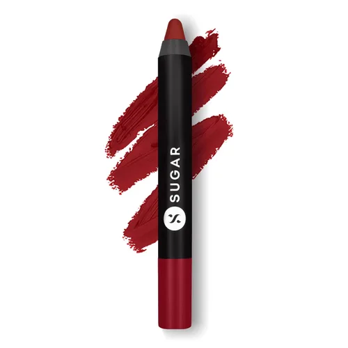 Miniatura 24 de SUGAR Lápiz labial Matte as Hell para mujeres Dura hasta 12 horas Lápiz labial con sacapuntas 2.8gm - 01 Scarlett O'Hara