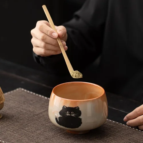 Miniatura 6 de Juego de batidor de matcha, juego de 4 piezas para ceremonia de matcha con batidor de matcha, cuchara de bambú de matcha, soporte para batidor