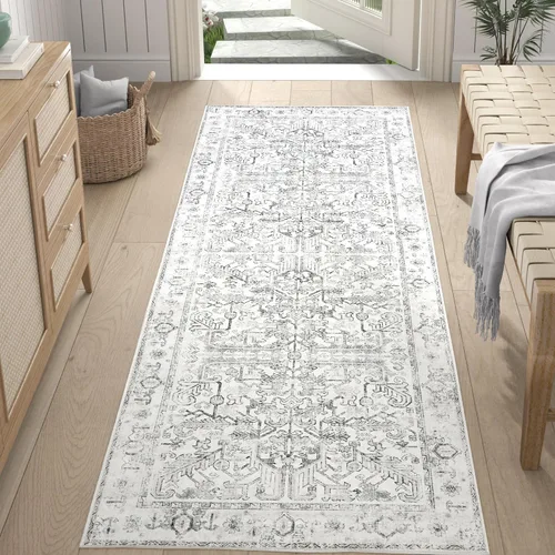 Miniatura 69 de jinchan Lima - Alfombra de pasillo lavable de 2 x 6 pies, antideslizante, de pelo corto, suave, ultrafina, alfombra envejecida para casa de campo