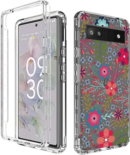 Miniatura 6 de Funda para Pixel 6A, (no compatible con Pixel 6) GX7AS con protector de pantalla de vidrio templado, suave 360 cuerpo completo a prueba de golpes