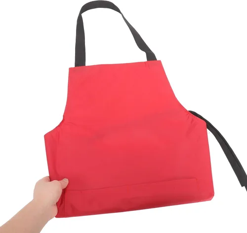 Miniatura 3 de HOMSFOU Waterproof Pvc Kitchen Apron with Pocket Oil-resistant Waist Apron for Men and Women Cooking for Cooking Washing and Serving