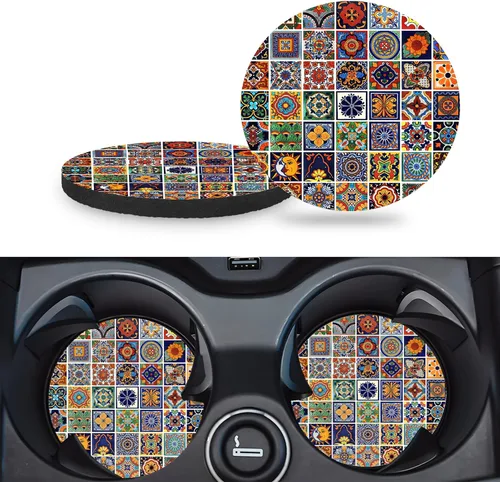 Miniatura 20 de Portavasos para automóvil, paquete de 2 – Posavasos universales antideslizantes de 2.75 pulgadas, posavasos de goma para automóvil, accesorios