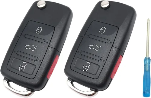 Miniatura 6 de Carcasa de repuesto para VW Volkswagen Jetta Passat Golf Beetle MK5 Rabbit GTI CC EOS Keyless Entry Flip Key Fob Shell 4 Botones