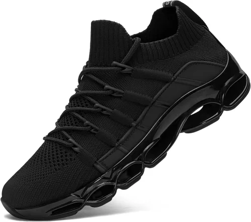 DYKHMATE Zapatos de punta de acero para hombres y mujeres, zapatillas de seguridad ligeras, tenis con punta de acero, zapatos de trabajo