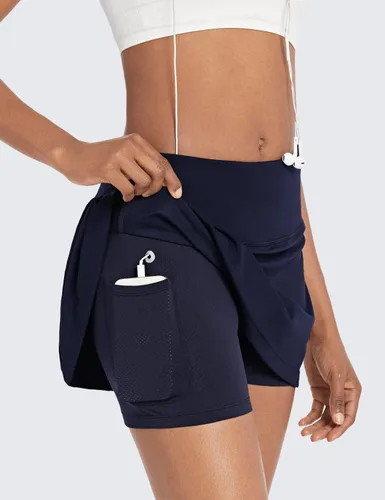 Miniatura 3 de BALEAF - Falda pantalón de verano para mujer, diseño de tiro alto, de 13pulgadas, con 4 bolsillos, para tenis, golf, correr o entrenar.