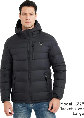 Miniatura 4 de Venustas Men's Heated Down Jacket with Battery Pack, Electric Lightweight Packable Puffer Jacket, Heated Coat for Outdoors