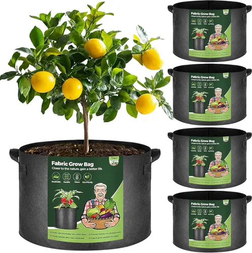 Miniatura 12 de T4U Bolsas de cultivo de 10 galones, macetas de tela para plantas, macetas de patatas, bolsas de jardín para cultivar verduras, bolsas de cultivo