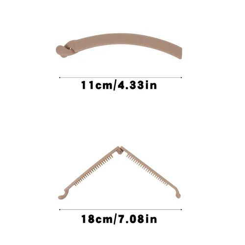 Miniatura 2 de Pinzas para el pelo de plátano mate grandes de 4.3 pulgadas para mujer, soporte antideslizante para colas de caballo de pelo grueso y fino, bonitos