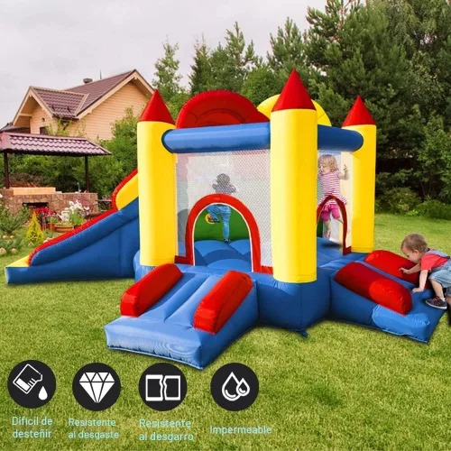 Miniatura 3 de Umbalir Casa de Rebote Inflable para Niños de 3-8 años, Casa de Rebote Acomoda 4-6 Niños, Diversión Segura para Jugar en Interiores/Exteriores