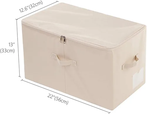 Miniatura 6 de iwill CREATE PRO Paquete de 2 contenedores de almacenamiento plegables de tela para ropa, ropa de cama, juguetes, mantas, organizador de mantas