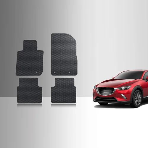 TOUGHPRO Juego de accesorios de alfombrillas (primera fila + 2ª fila) para Mazda CX-3 resistente para todo tipo de clima (fabricado en Estados