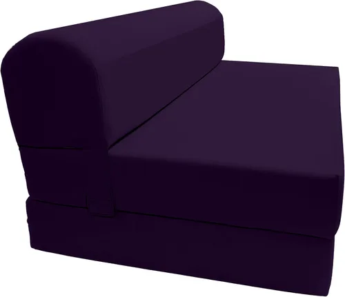 Miniatura 13 de D & D Futon Furniture Chair cama plegable de espuma, sofá de estudio, colchón de espuma doblado (6 x 36 x 70 pulgadas, azul real)