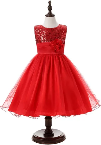 Miniatura 3 de DreamHigh vestido de concurso de belleza con flores y lentejuelas para niñas