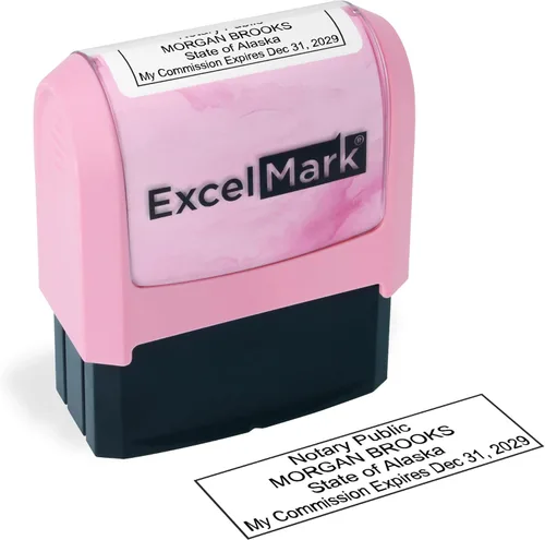 Miniatura 46 de ExcelMark Sello Notarial para los 50 Estados - Sello Oficial del Estado - Texas Negro