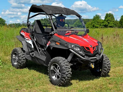 Miniatura 3 de SuperATV Parabrisas abatible 3 en 1 resistente a los arañazos para CFMOTO ZForce 500 / 800 Trail / 800 EX / 1000 2014-2022 Policarbonato de 1/4