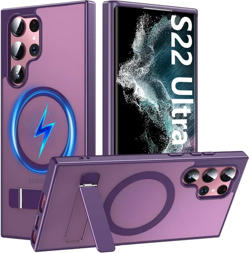Miniatura 43 de Funda OWKEY Samsung Galaxy A13 5G, Funda Magnética para Teléfono con Soporte y Protector de Pantalla, Funda Protectora Antihuellas y a Prueba de A13