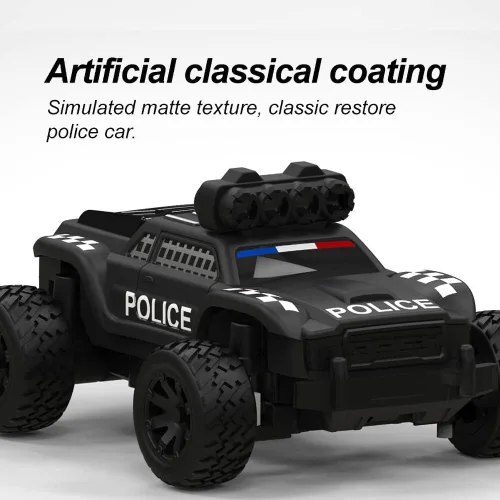 Miniatura 4 de FLYCOLOR Turbo Racing 1:76 C82 RC Truck Car Full Proporciontional RC Mini Sports Car Control remoto para adultos Regalo (negro)