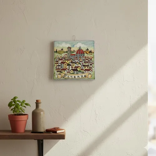 Miniatura 2 de CERAMICHE D'ARTE PARRINI - Azulejo de cerámica italiano Pantiles Duomo Cerámica Florencia Pintado a mano Hecho en ITALIA Toscana