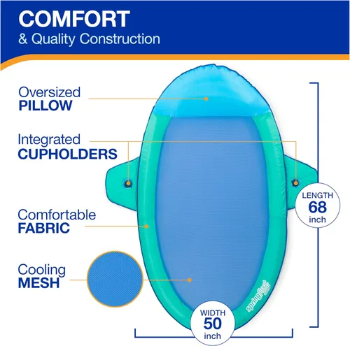 Miniatura 3 de SwimWays Spring Float Premium Sun Catcher Aqua (Nueva Versión)