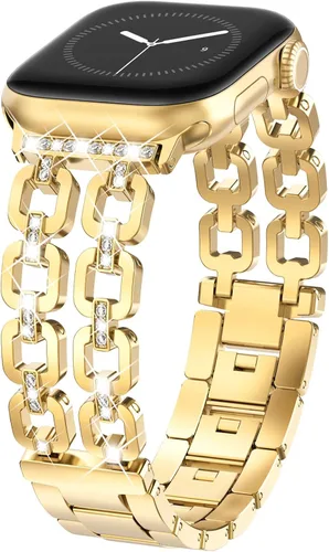 Miniatura 15 de WINGLE for Apple Watch Band Women 38mm 40mm 41mm 42mm 44mm 45mm 46mm 49mm Series 11 10 9 8 7 6 5 4 3 2 1 SE 3/2/1, Dressy Band Stainless Steel Chain