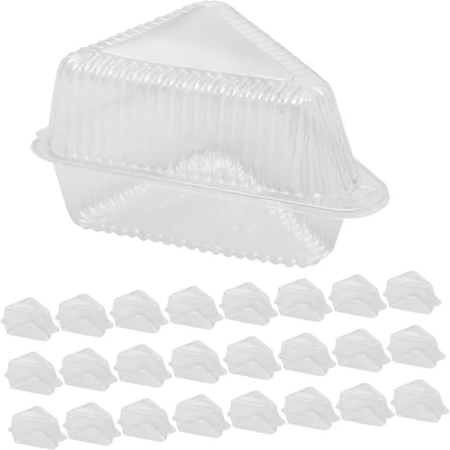 Miniatura 8 de TIDTALEO 50 recipientes para tartas con tapa transparente, cajas de almacenamiento de grado alimenticio para postres, quesos y más para fiestas