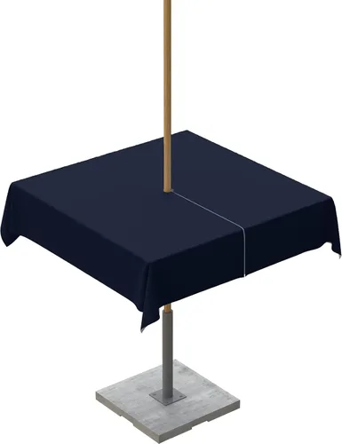 Miniatura 36 de QueenKer Mantel de exterior verde oliva con agujero para sombrilla y cremallera, mantel de color sólido para mesas cuadradas, colección de mesa