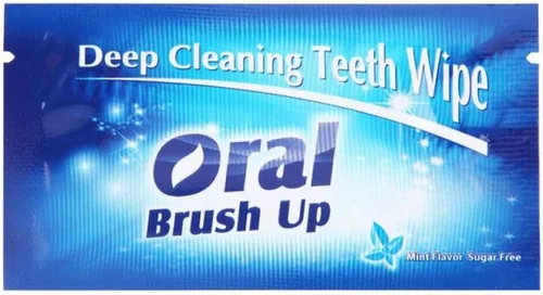 Miniatura 5 de 50 toallitas desechables, toallitas de cepillado oral, toallitas con sabor a menta para limpieza oral, uso de cuidado bucal