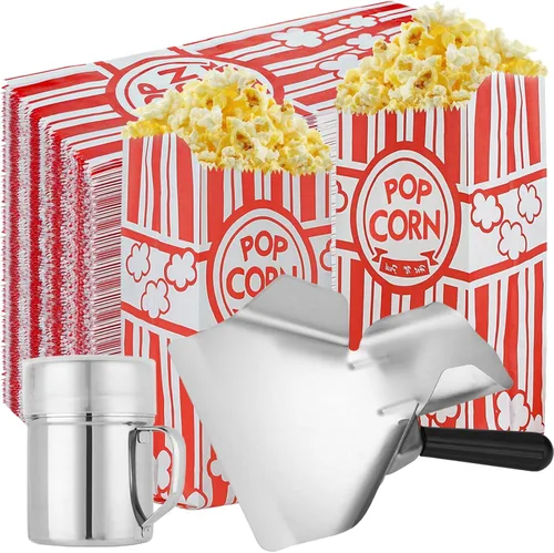 Bolsas de palomitas de maíz de 1 onza con cuchara de palomitas de maíz y salero, pequeñas bolsas de palomitas de maíz, porciones individuales (200