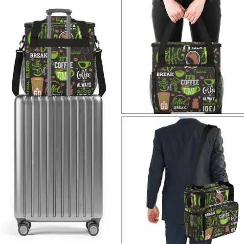 Miniatura 7 de Bolso de Transporte para Cafetera de Café Verde Compatible con Keurig K-Mini o K-Mini Plus Estuche de Viaje para Cafetera Portátil de Porción AA