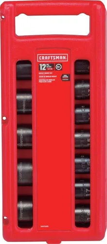 Miniatura 3 de CRAFTSMAN Juego de llaves de impacto, métricas, 1/2", 12 piezas (CMMT15885)