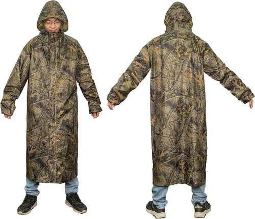 Miniatura 5 de LOOGU Poncho de lluvia, abrigo impermeable de camuflaje para exteriores
