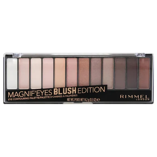 Miniatura 9 de Rimmel London Magnif'Eyes Paleta de sombras de ojos, 12 tonos, fórmula mezclable, versátil, 010, tormenta eléctrica, 0.5 onzas
