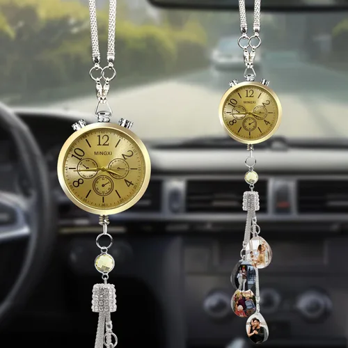 Miniatura 14 de AIFLM Adornos Personalizados de Foto de Cristal para Colgar en Coche Adornos Personalizados Estéticos para Espejo Adornos Personalizados