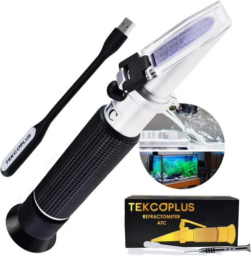 Miniatura 10 de Refractómetro Brix con ATC, Rango 0-32% Brix con 0.2% División, para Brandy, Cerveza, Frutas, Líquido de Corte, con Luz LED Extra y pipetas