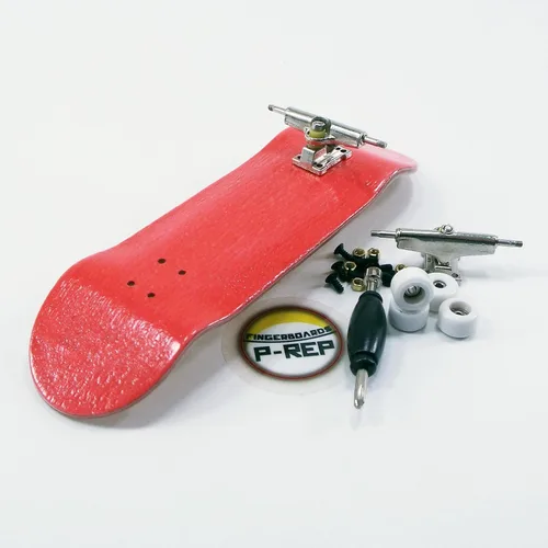 Miniatura 3 de Patineta para dedos de madera roja Peoples Republic con ruedas con cojinetes básicos Kit de inicio