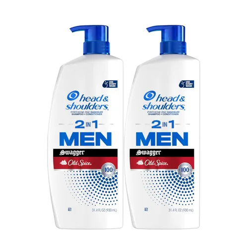 Miniatura 8 de Head & Shoulders Champú y acondicionador anticaspa para hombre con 1% de piritiona de zinc, Old Spice Swagger Paquete individual 2 en 1 para hombre