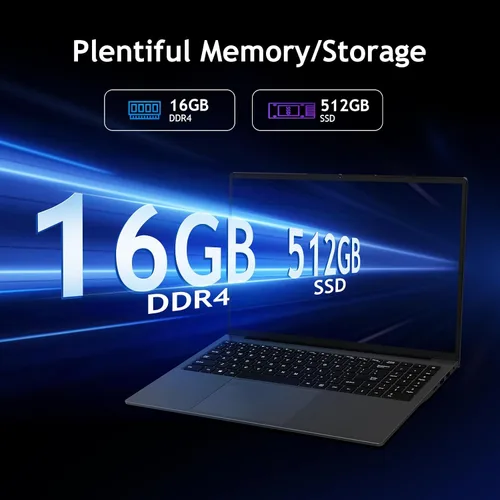 Miniatura 7 de Computadora portátil de 16 pulgadas - Procesador AMD Ryzen 3 3250U (2C/4T, 2.6-3.5 GHz), pantalla FHD IPS de 1920×1200, 16 GB RAM, 512 GB SSD