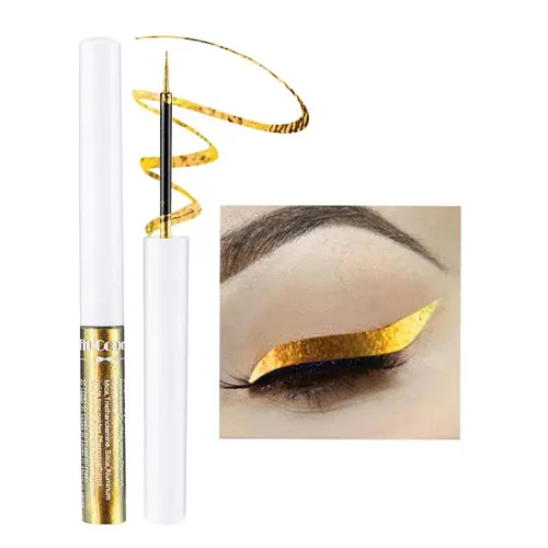 Mysense Delineador de ojos con purpurina líquida Chameleon, delineador líquido satinado metálico, acabado brillante multireflectante, maquillaje de