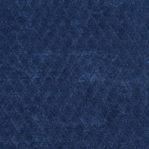 Tela de tapicería de terciopelo con costuras de diamante azul marino por The Yard - SKU: Ethan Royal