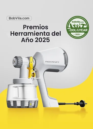 Miniatura 8 de InoKraft Rociador de pintura, el rociador HVLP de los premios Bob Vila incluye 3 patrones y kit de limpieza completo para pintura de casa, muebles