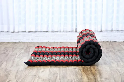 Miniatura 6 de Leewadee - Kapok Roll Mat – Colchón plegable hecho a mano para dormir y relajación de Tailandia, ideal como cama de invitados, esterilla de camping