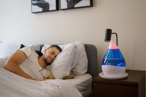 Miniatura 7 de Crane Humidificador ultrasónico de niebla fría 4 en 1 Drop 2.0 con máquina de sonido, luz nocturna, bandeja de aroma, relleno superior de 1 galón