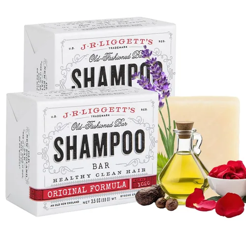 Miniatura 26 de J·R·LIGGETT'S Barra de champú – Fórmula de árbol de té, barra de champú sólida totalmente natural para cabello con aceite de coco y aceite