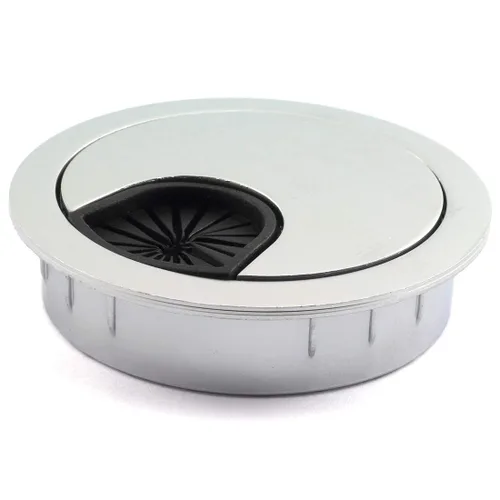 Miniatura 5 de HJ Garden Ojales de escritorio de metal de 2 pulgadas (1.969 in) para administrar y ocultar el cable de alambre, cubierta de agujero para cables