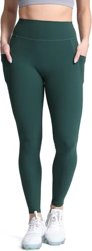 Miniatura 24 de Aoxjox Trinity - Pantalones de yoga de cintura alta con bolsillos para mujer, control de abdomen, cintura cruzada, leggings de entrenamiento suaves