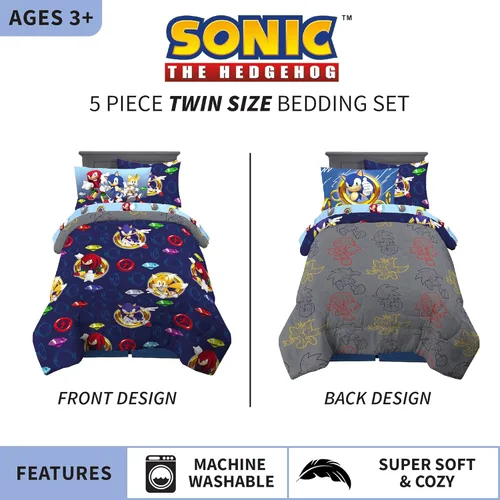 Miniatura 215 de Franco - Juego de edredón y sábanas supersuaves con funda, para niños, 7 piezas, tamaño matrimonial, Five Nights At Freddy's Cinco noches en Freddy's