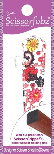 Miniatura 111 de Fundas protectoras para tijeras de diseñador, 4 unidades, tamaño surtido, diseño floral victoriano azul #4-304 Jardín floral victoriano azul