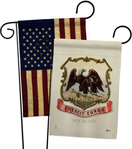 Miniatura 5 de Coat of arms New Mexico Garden Flags 2pcs Pack Americana States USA American Territories Republic Country Particular Area Small Decorative Gift Yard